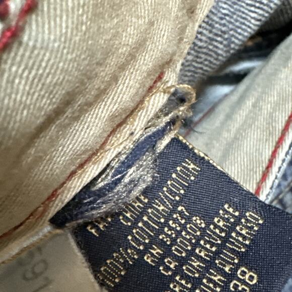 Vtg Y2K Marithe Francois Girbaud Baggy Short Men 38 Blue Denim Streetwear Retro - Picture 7 of 8